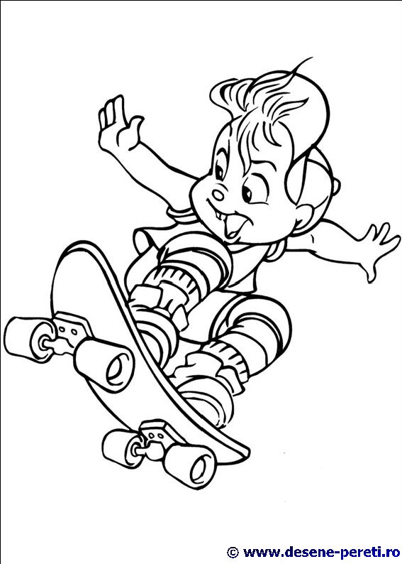 chipmunks desene colorat